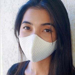 Handmade Textured White Face Mask